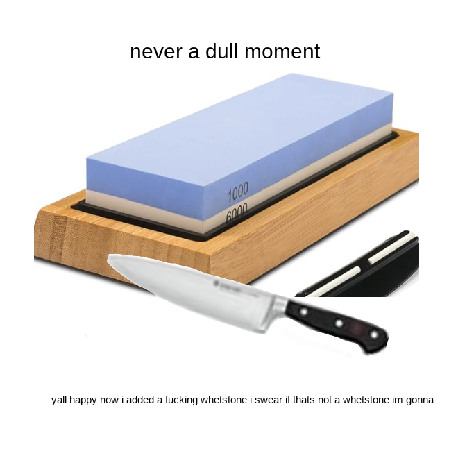 its a whetstone with a knife. finally a whetstone 