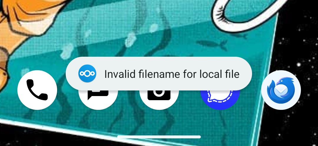 Android Next cloud error
